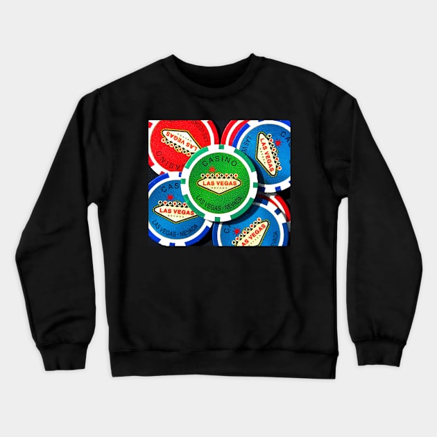 Winning Las Vegas Crewneck Sweatshirt by dltphoto